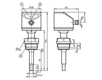 Sygnalizator przepływu SIR11ABBFPKG/US-100-IPF (SI6800) - IFM
