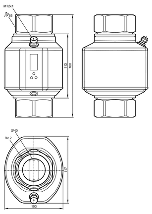 Przepływomierz elektromagnetyczny SMK21XGXFRKG/US-100 (SM2500) - IFM