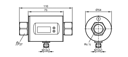 Przepływomierz elektromagnetyczny SMK12GGX50KG/US-100 (SM6404) - IFM