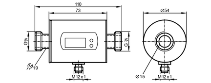 Przepływomierz elektromagnetyczny SMR34GGXFRKG/US-100 (SM7000) - IFM