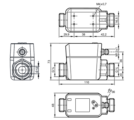 Przepływomierz elektromagnetyczny SMR34XGXFRKG/US-100 (SM7120) - IFM