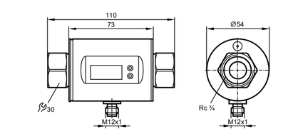 Przepływomierz elektromagnetyczny SMK34GGXFRKG/US-100 (SM7400) - IFM