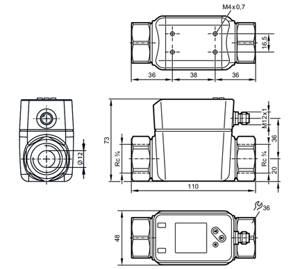 Przepływomierz elektromagnetyczny SMK34XGXFRKG/US-100 (SM7420) - IFM