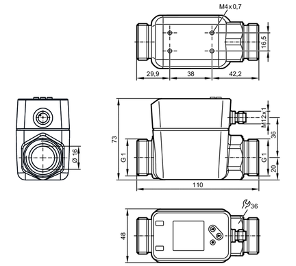 Przepływomierz elektromagnetyczny SMR11XGXFRKG/US-100 (SM8030) - IFM