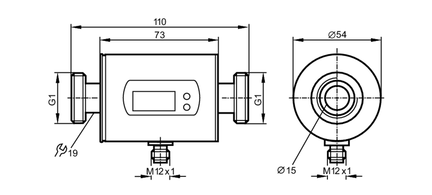 Przepływomierz elektromagnetyczny SMR11GGXFRKG/US-100 (SM8100) - IFM
