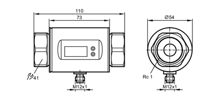 Przepływomierz elektromagnetyczny SMK11GGXFRKG/US-100 (SM8500) - IFM