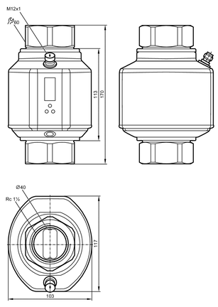 Przepływomierz elektromagnetyczny SMK32XGXFRKG/US-100 (SM9500) - IFM