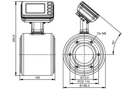 Przepływomierz elektromagnetyczny SMG80KGFFRKG/USD (SMF621) - IFM