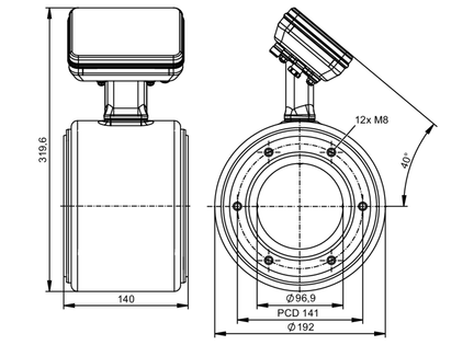 Przepływomierz elektromagnetyczny SMGX0KGFFRKG/UST (SMF750) - IFM