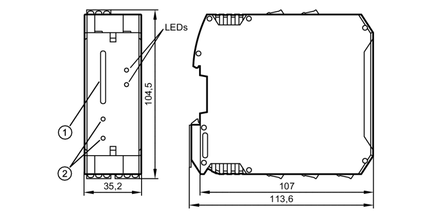 Układ przetwarzania do czujników  przepływu VS4000/24VDC/EXI/1G (SR307A) - IFM