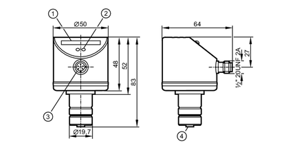 Układ przetwarzania do czujników  przepływu SRM12XXAKOw/LS-100-IRF (SR5906) - IFM