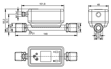 Przepływomierz ultradźwiękowy SUN12XFBFRKG/US (SU6631) - IFM