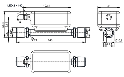 Przepływomierz ultradźwiękowy SUN12XJBFRKG/US (SU6651) - IFM
