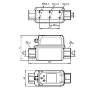 Przepływomierz wirowy (Vortex) z wyświetlaczem SVN12XXX50KG/US-100 (SV5614) - IFM