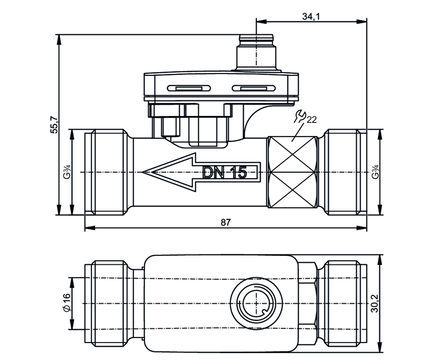Przepływomierz wirowy SVR34XGXD0KG/US (SV6151) - IFM
