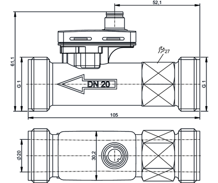 Przepływomierz wirowy SVR11XGXD0KG/US (SV7051) - IFM