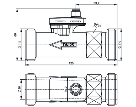 Przepływomierz wirowy SVR54XGXD0KG/US (SV8051) - IFM