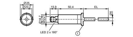 Czujnik temperatury TA-025CLEC34- - /US (TA2002) - IFM