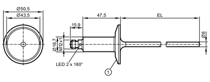 Czujnik temperatury TA-050FLEC01- - /US (TA2814) - IFM