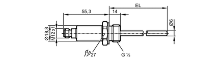 Czujnik temperatury TA-100C5ER12-A-ZVG/US (TA3435) - IFM