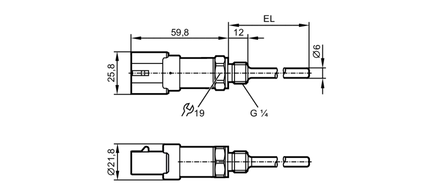 Czujnik temperatury TA-025CLEM14-A-ZVG/AM (TA5105) - IFM