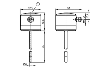 Czujnik temperatury TCC100K1ED06-A-DKG/US (TCC231) - IFM