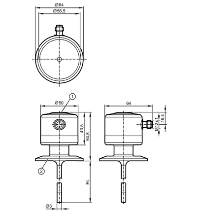 Czujnik temperatury TCC050K1EC02-A-DKG/US (TCC911) - IFM