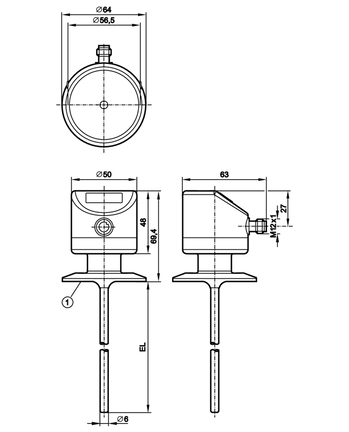 Czujnik temperatury z wyświetlaczem TD-150FFEC02-A-ZVG/US (TD2943) - IFM
