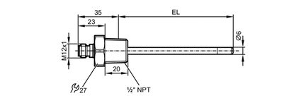 Czujnik temperatury z przyłączem procesowym TM-250KFBN12- /US/ (TM4361) - IFM