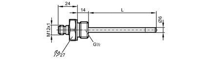 Czujnik temperatury z przyłączem procesowym TM-050KFBR12- /US/ (TM4411) - IFM
