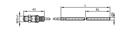Czujnik temperatury z przyłączem procesowym TS-200KLKD06 .../US (TS2454) - IFM