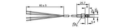 Czujnik temperatury wkręcany TS-PT100-SCREw-IN M5/4M (TS4759) - IFM