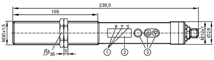 Czujnik temperatury na podczerwień Tw-100KLBM30-KFDKG/US Tw2101 - IFM