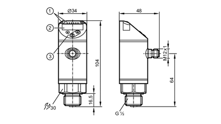 Jednostka przetwarzająca z wyświetlaczem do sond temperatury PT100 / PT1000 TR-000KDBM12-MFPKG/US/ (TY2439) - IFM
