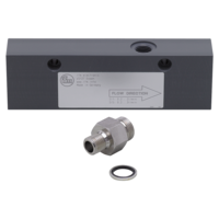Adapter procesowy do detekcji małych przepływów ADAPTBLOCK D4,5 G1/4 PVC (E40187) - IFM