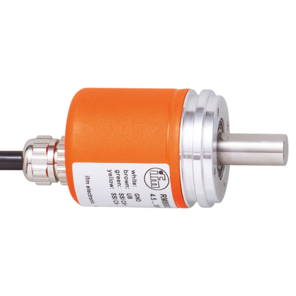 Enkoder absolutny wieloobrotowy z pełnym wałem RMS4096-S24/L21 (RM8002) - IFM