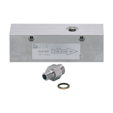 Adapter procesowy do detekcji małych przepływów ADAPTBLOCK D22 G3/4 (E40163) - IFM