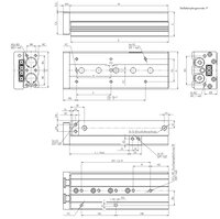 Stół przesuwny pneumatyczny D25x40, wsuwanie z ogranicznikiem skoku (amortyzator) - EMC