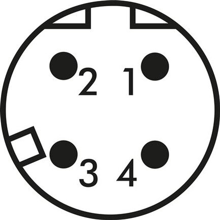 Przewód sieciowy, złącze M12 (kod D) - złącze M12, kodowanie D (DIN EN 61076-2-101) (wtyczka), 10 m