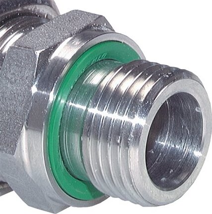 Złączka prosta hydrauliczna M22x1,5-12 L (M18 x 1,5), pierścien zaciskowy 1.4571 (NC)