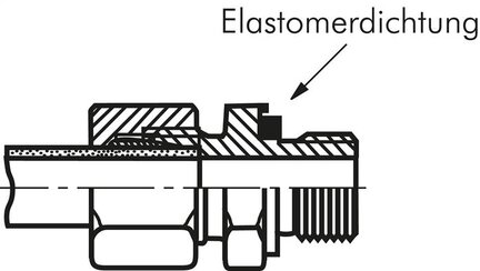 Złączka prosta hydrauliczna M22x1,5-12 L (M18 x 1,5), pierścien zaciskowy 1.4571 (NC)