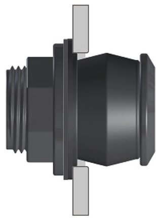 Złącze grodziowe do zbiornika G 1-1/4" (GZ) - G 1" (GW), PP - Air-com
