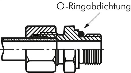 Złączka prosta hydrauliczna UN 1-5/16"-12-35 L (M45 x 2), bez nakretki i pierscienia zacina