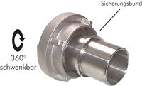 Złącze Storz 52-C, do węża 32 mm (1-1/4"), stal nierdzewna 1.4581