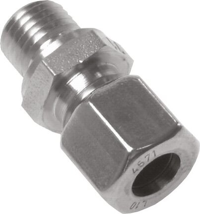 Złączka prosta hydrauliczna M22x1,5-12 L (M18 x 1,5), pierścien zaciskowy 1.4571 (NC)