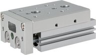Stół przesuwny pneumatyczny D25x10, wsuwanie z ogranicznikiem skoku (amortyzator) - EMC