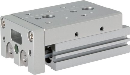 Stół przesuwny pneumatyczny D25x75, wsuwanie z ogranicznikiem skoku (amortyzator) - EMC