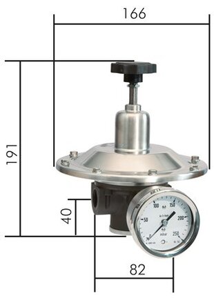 Reduktor ciśnienia precyzyjny G 1/2, 10 - 400 mbar