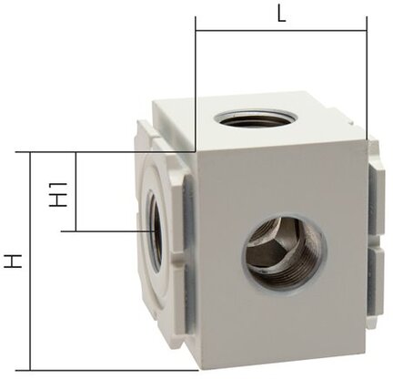 Rozdzielacz Eco-Line, G1/4, Eco-Line 2A - Emc