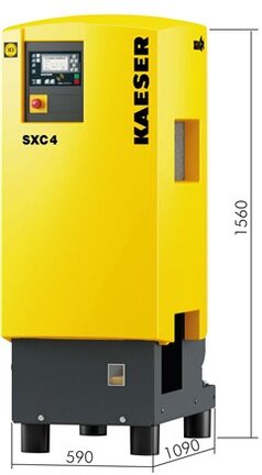 Kompresor śrubowy z osuszaczem SXC 8 bar, 3 kW - Kaeser